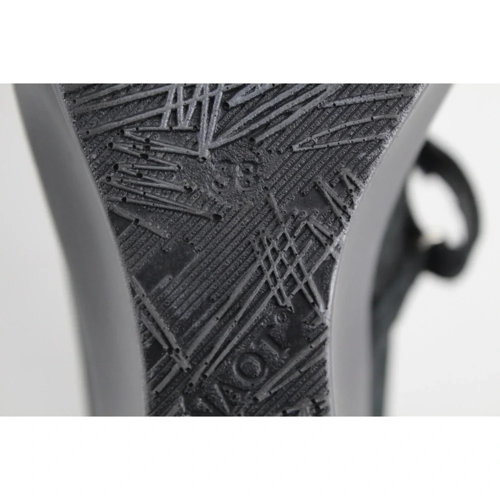 NAOT Black Nubuck Leather Mary Jane Platform Wedge Shoes Womens Size 38‎ EU 7 US